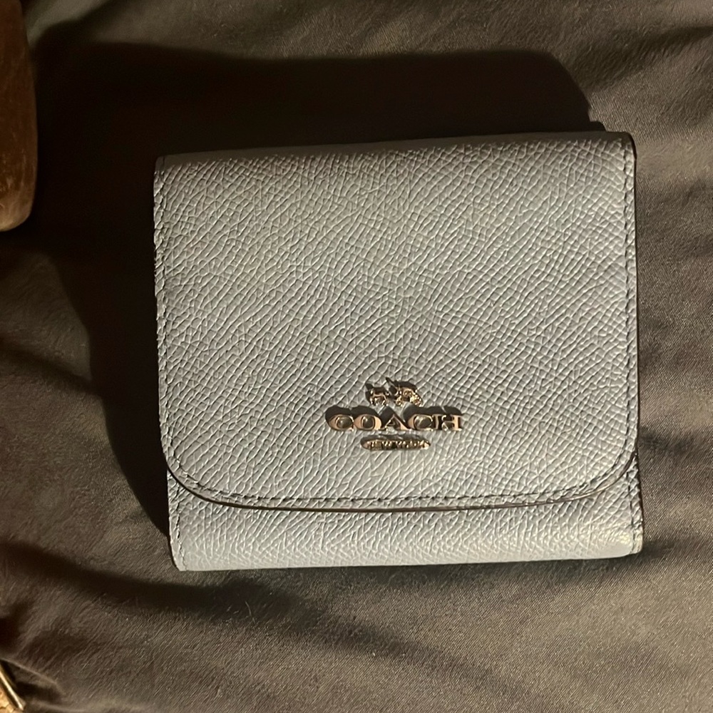 Coach Light Gray Leather Wallet